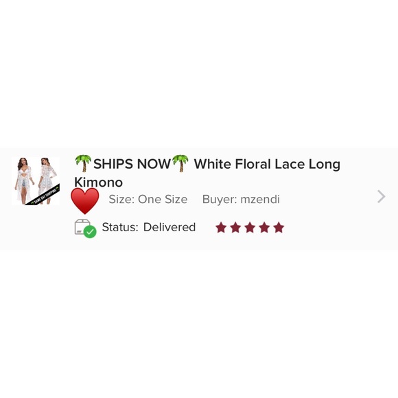 🌴SHIPS NOW🌴 White Floral Lace Long Kimono - Picture 8 of 8